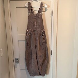 We the Free Gold Luck Barrel overalls, size XS